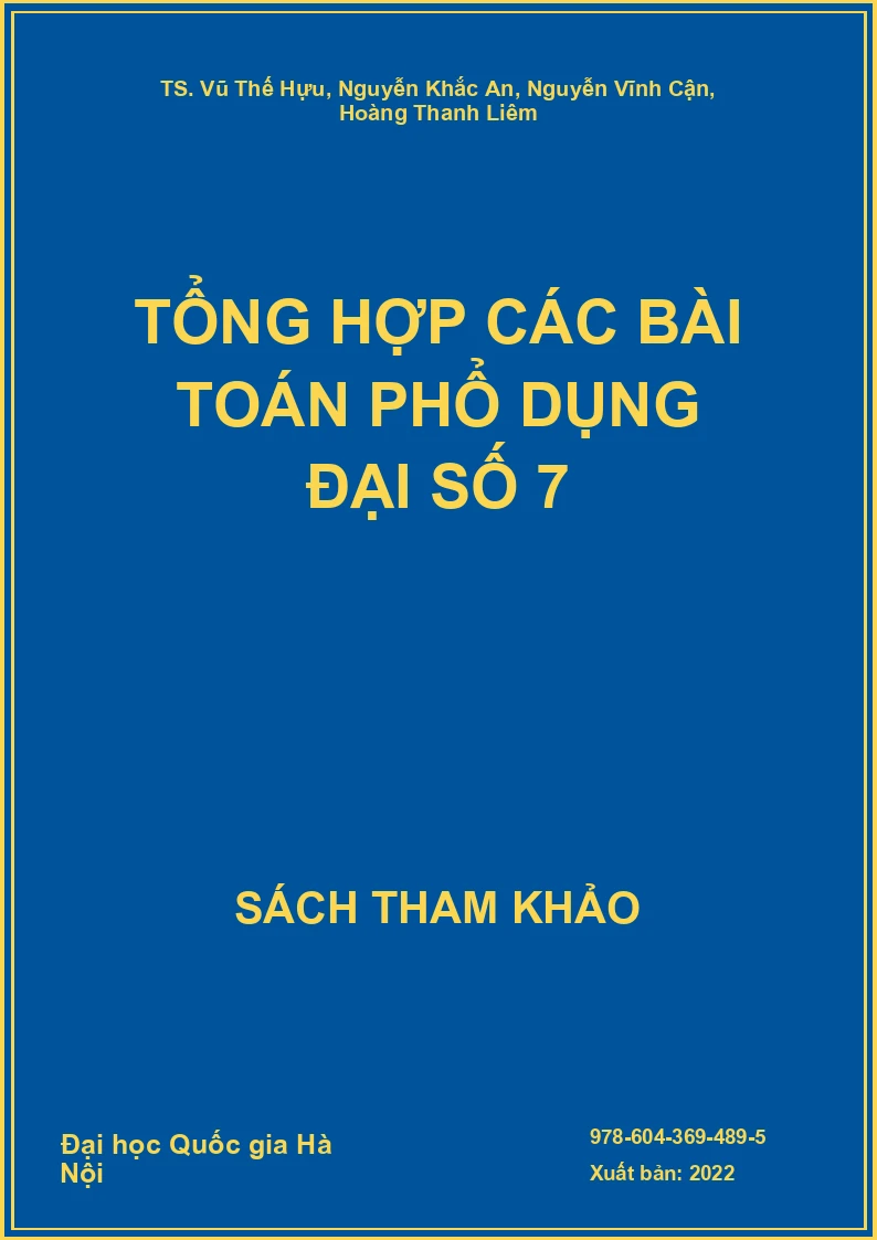 Tổng hợp các bài toán phổ dụng Đại số 7