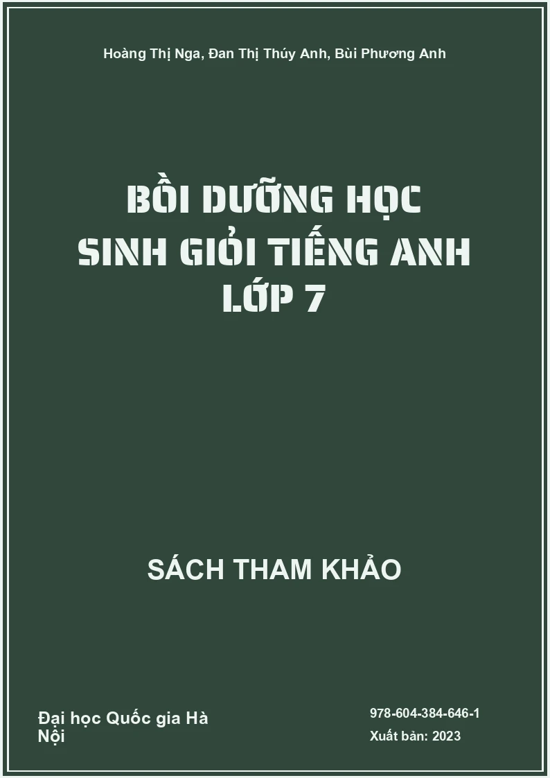 Bồi dưỡng học sinh giỏi tiếng Anh lớp 7