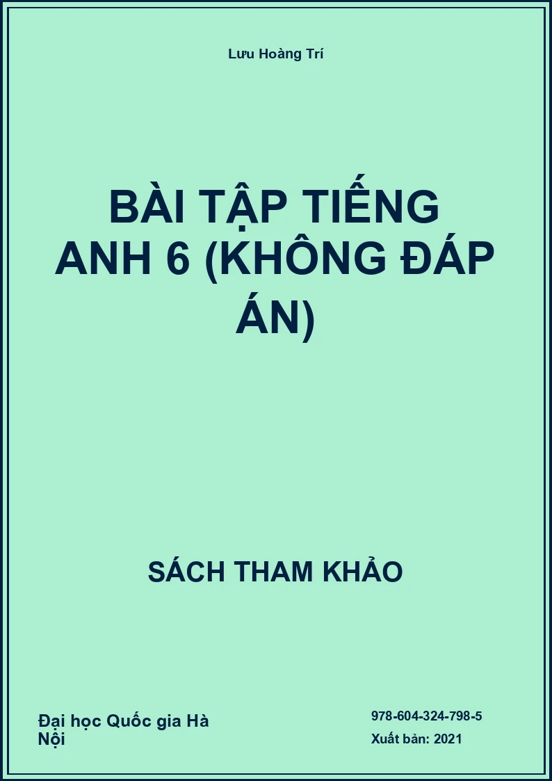 Bài tập tiếng Anh 6 (không đáp án)
