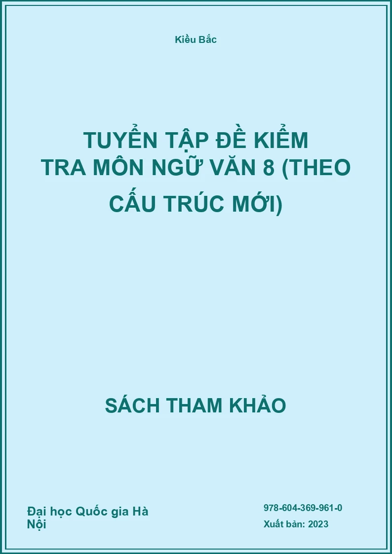Tuyển tập đề kiểm tra môn Ngữ văn 8 (theo cấu trúc mới)