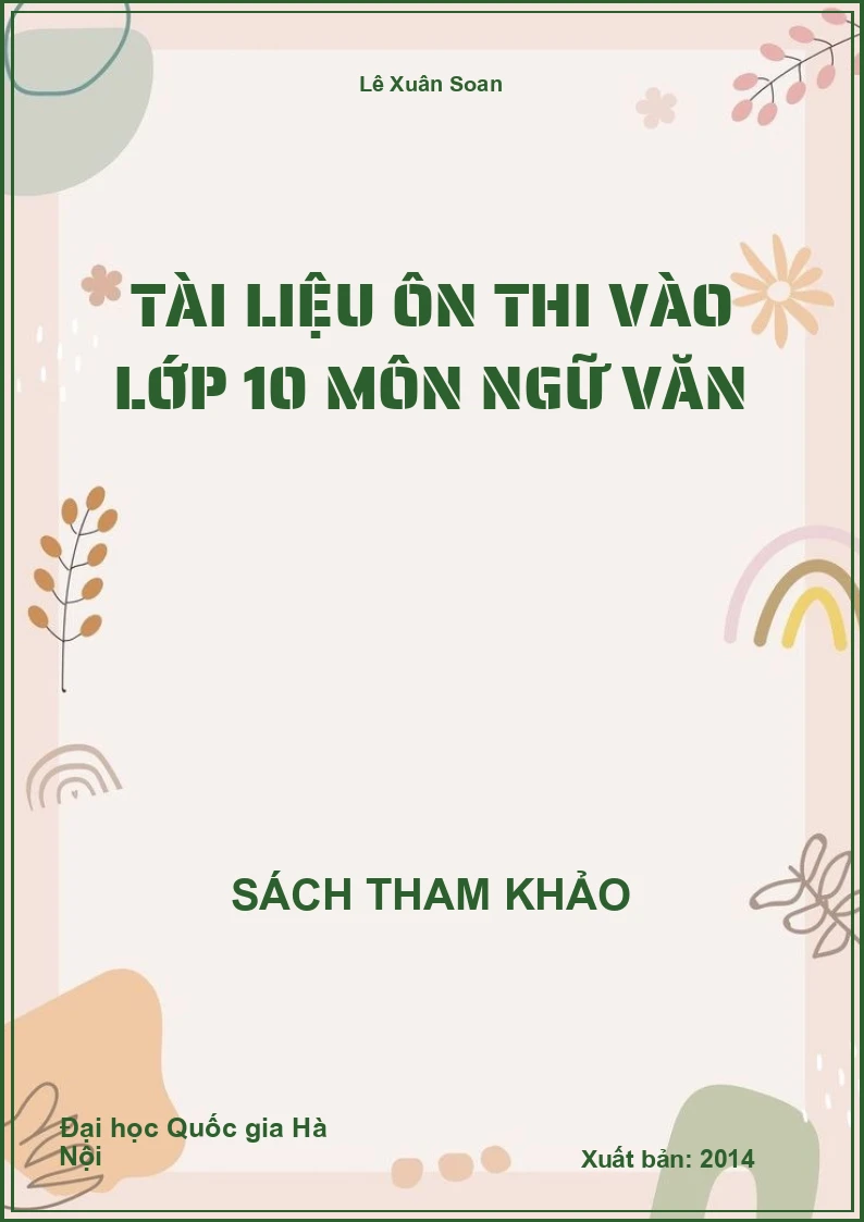 Tài liệu ôn thi vào lớp 10 môn Ngữ văn