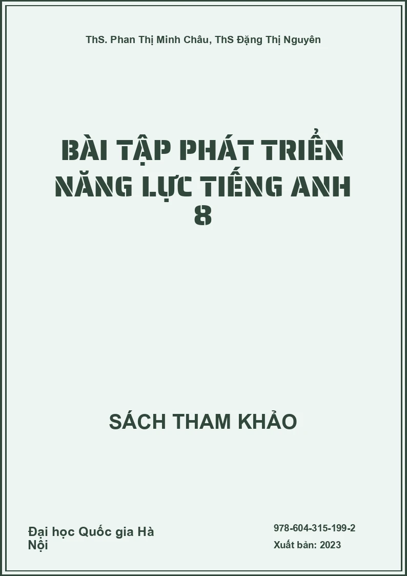 Bài tập phát triển năng lực tiếng Anh 8