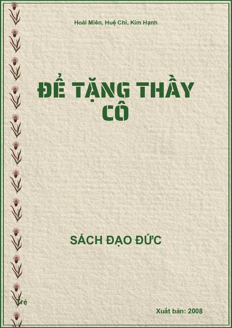 Để Tặng Thầy Cô
