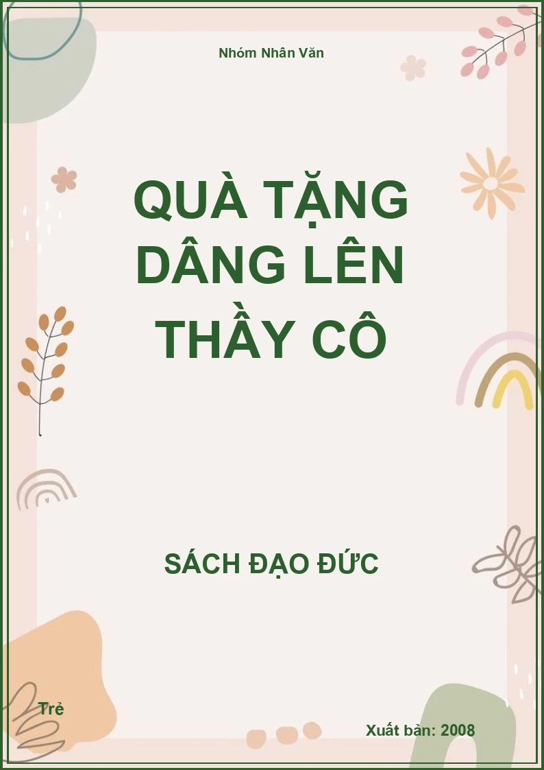 Quà Tặng Dâng Lên Thầy Cô
