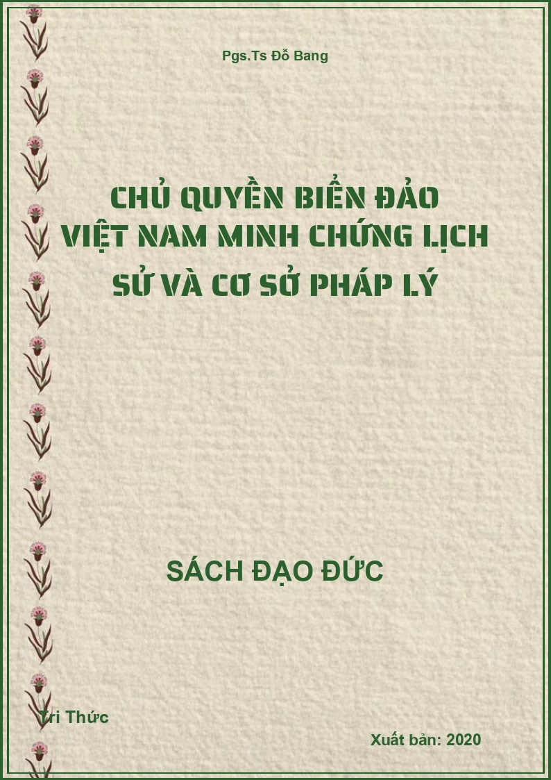 Chủ Quyền Biển Đảo Việt Nam Minh Chứng Lịch Sử Và Cơ Sở Pháp Lý