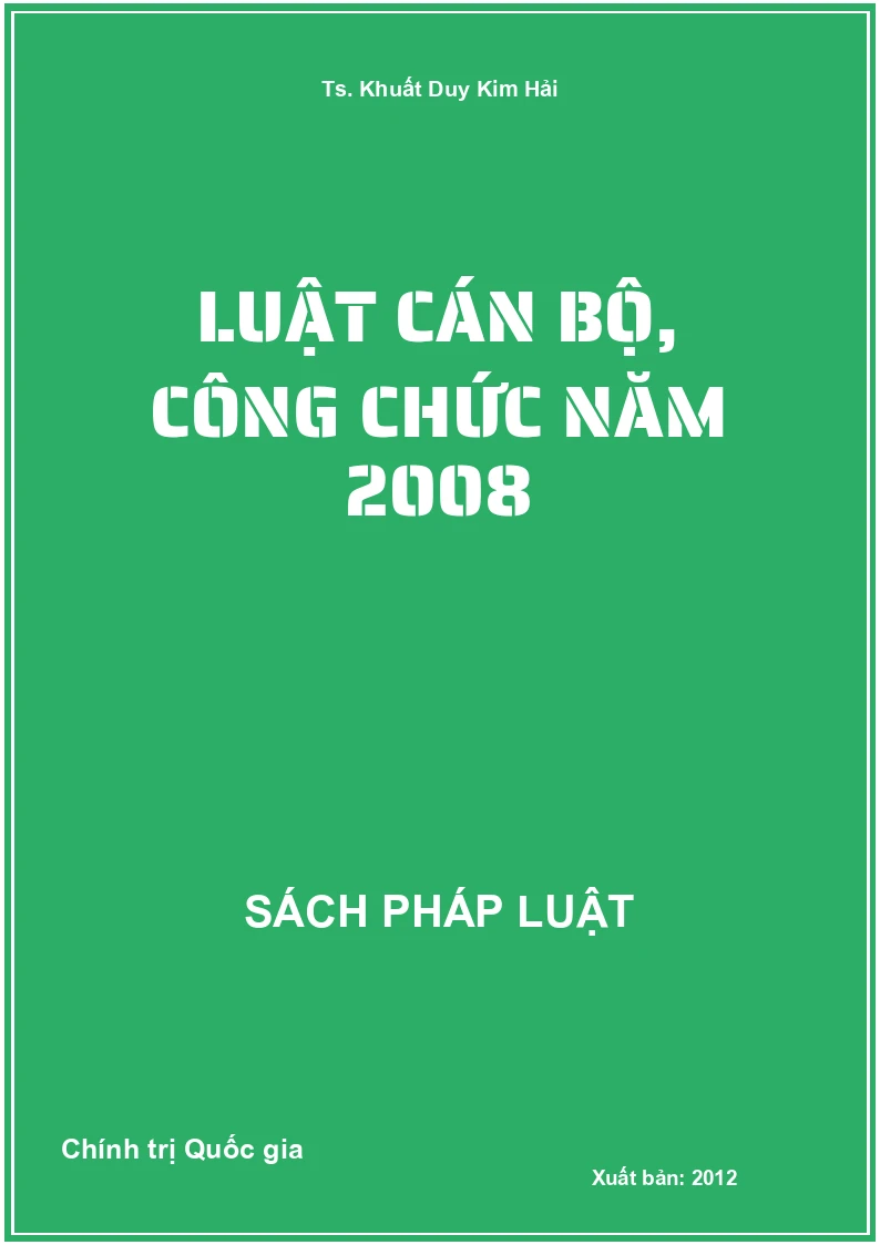 Luật cán bộ, công chức năm 2008
