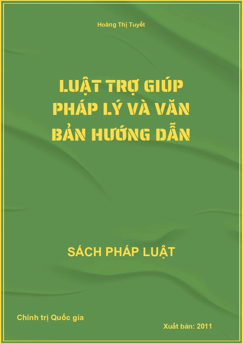 Luật trợ giúp pháp lý và văn bản hướng dẫn