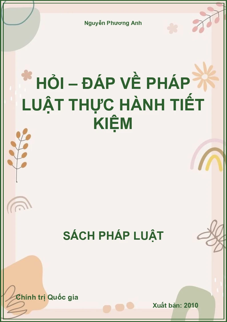 Hỏi – đáp về pháp luật thực hành tiết kiệm