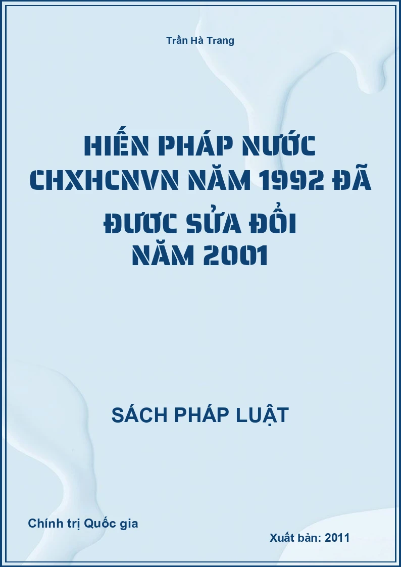 Hiến pháp nước CHXHCN Việt Nam năm 1992 (sửa đổi năm 2001)