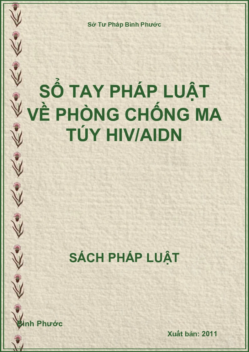 Sổ tay pháp luật về phòng chống ma túy HIV/AIDN
