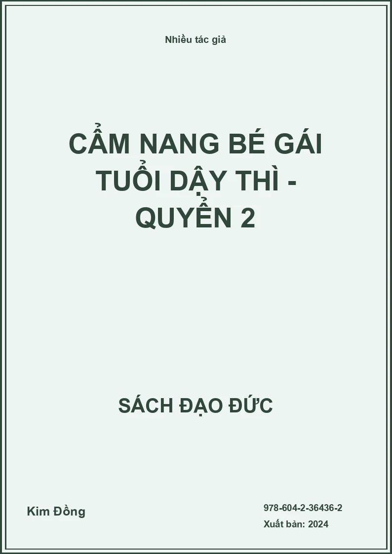 Cẩm Nang Bé Gái Tuổi Dậy Thì - Quyển 2