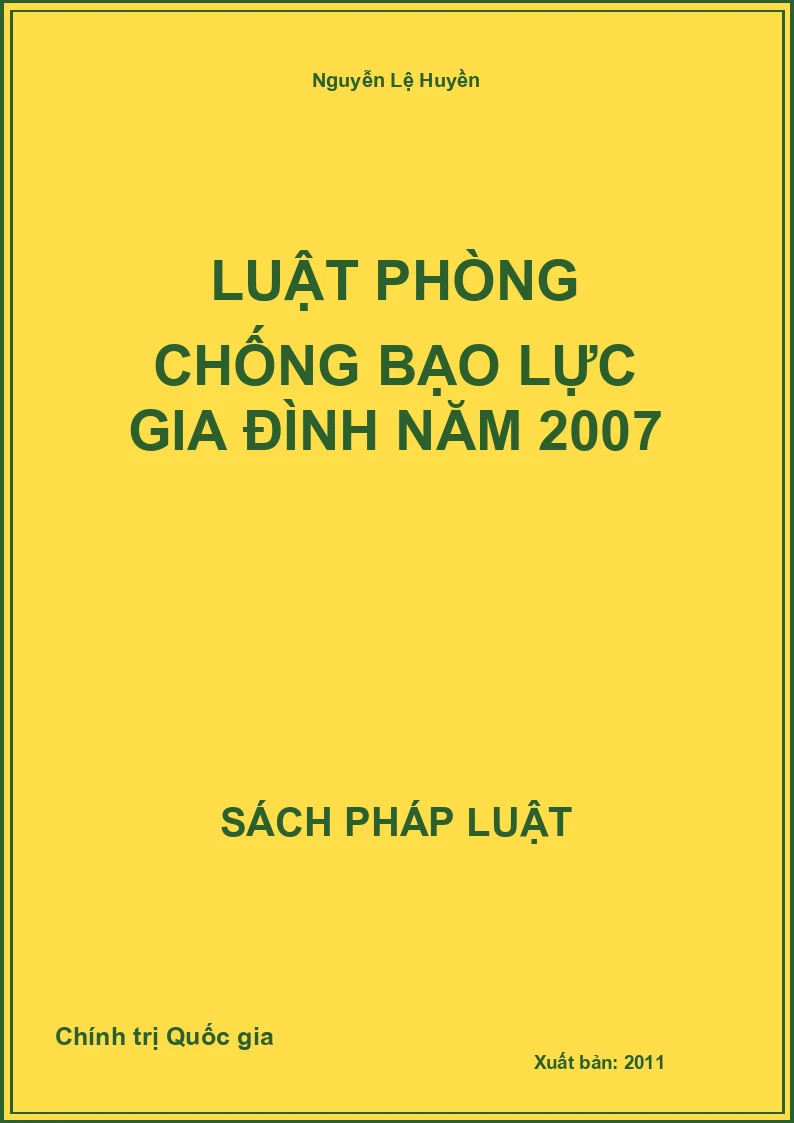 Luật phòng chống bạo lực gia đình năm 2007