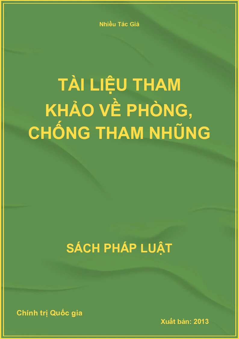 Tài liệu tham khảo về phòng, chống tham nhũng