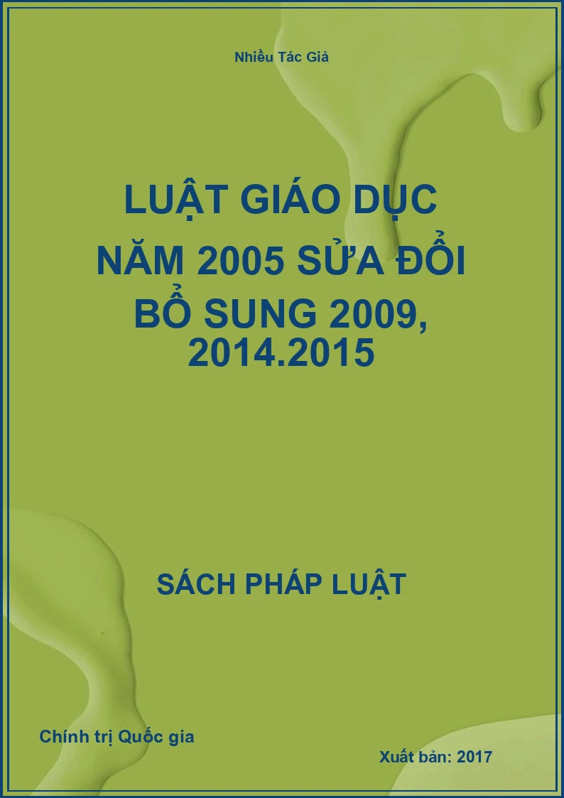 Luật Giáo dục năm 2005 sửa đổi bổ sung 2009, 2014.2015