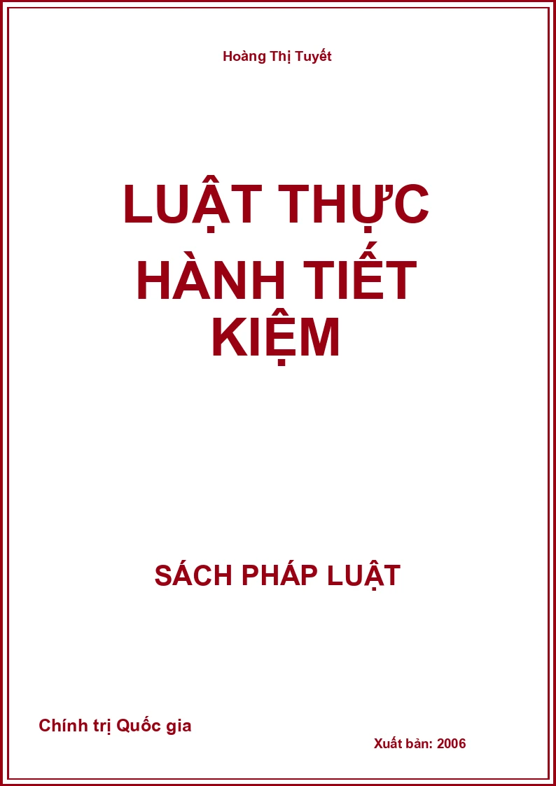 Luật thực hành tiết kiệm