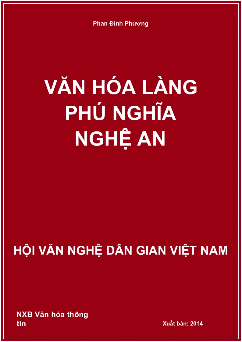 Văn Hóa Làng Phú Nghĩa Nghệ An