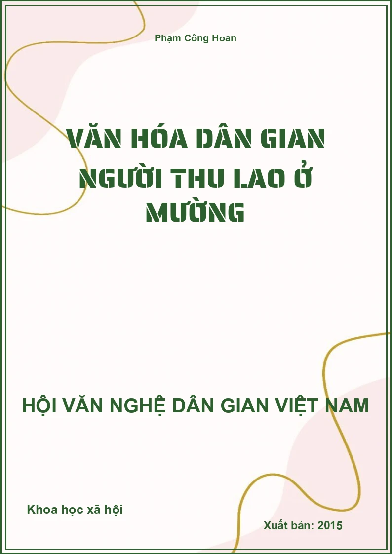 Văn Hóa Dân Gian Người Thu Lao Ở Mường