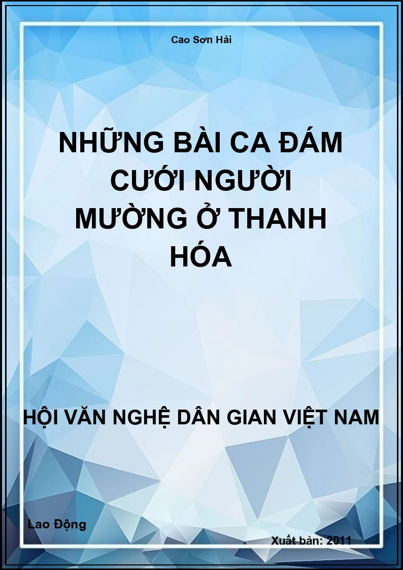 Những Bài Ca Đám Cưới Người Mường Ở Thanh Hóa