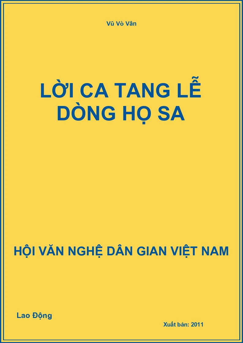 Lời Ca Tang Lễ Dòng Họ Sa