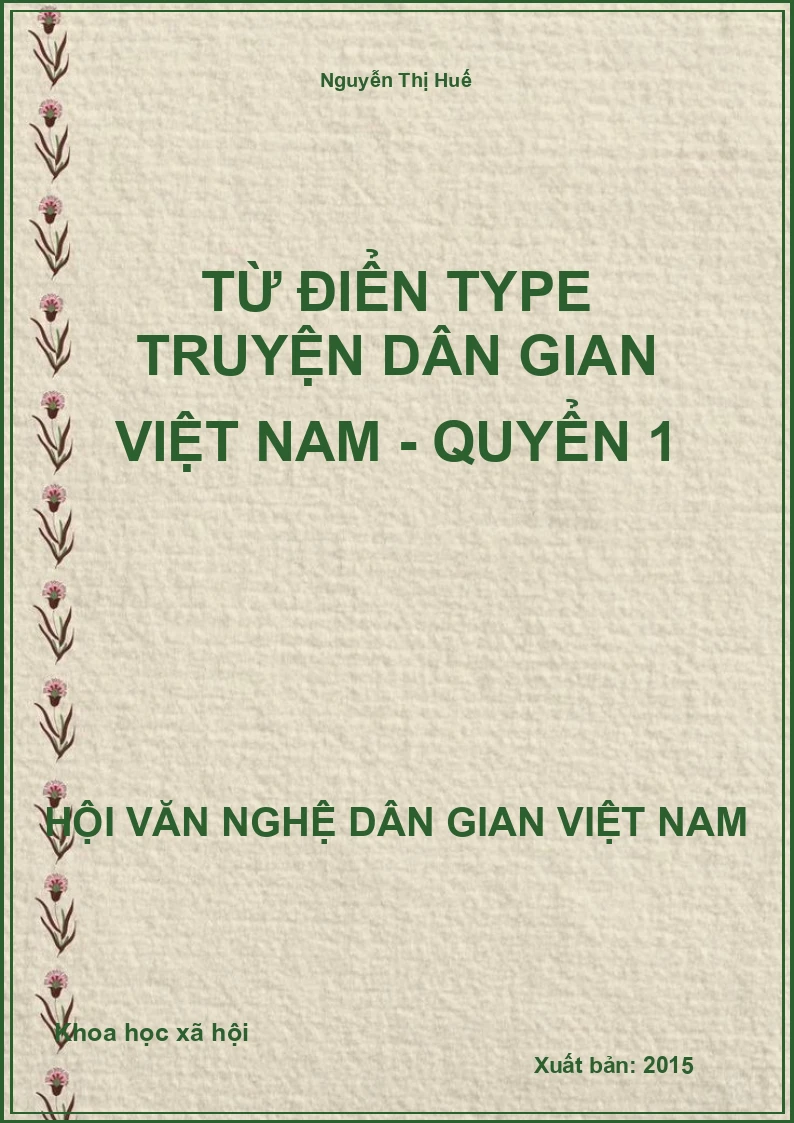 Từ Điển Type Truyện Dân Gian Việt Nam - Quyển 1