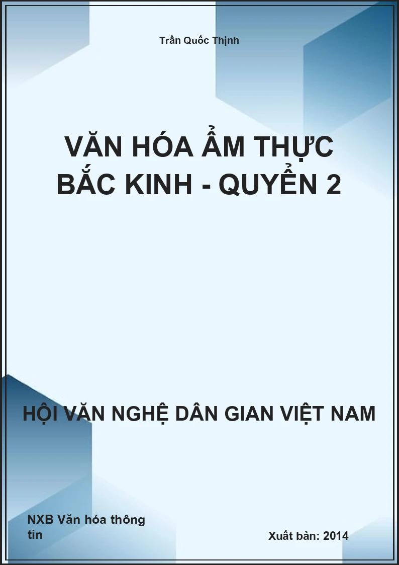 Văn Hóa Ẩm Thực Bắc Kinh - Quyển 2