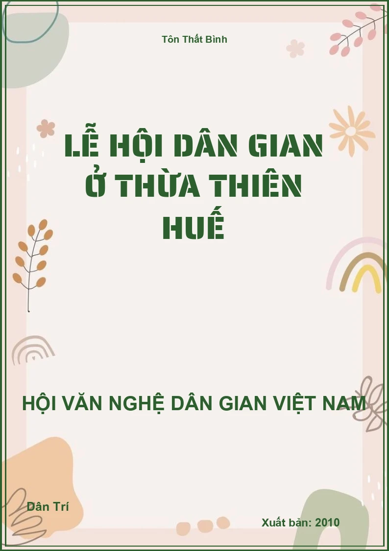 Lễ Hội Dân Gian Ở Thừa Thiên Huế