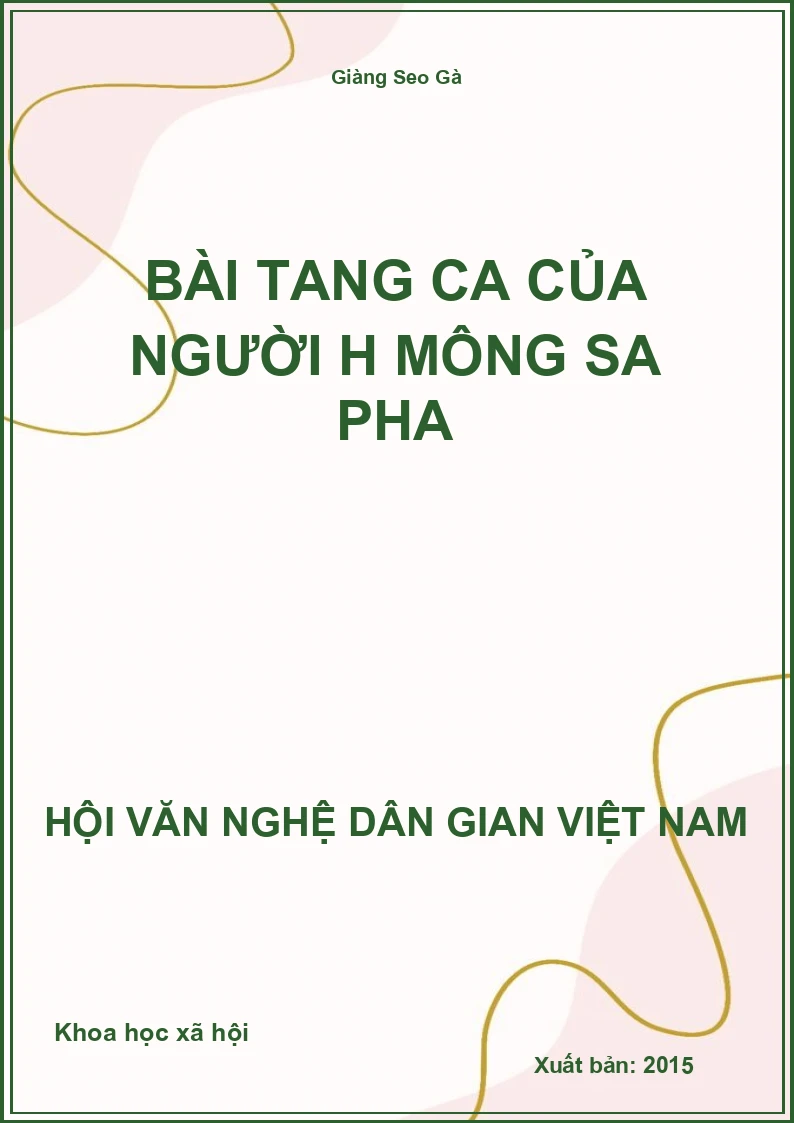 Bài Tang Ca Của Người H Mông Sa Pha
