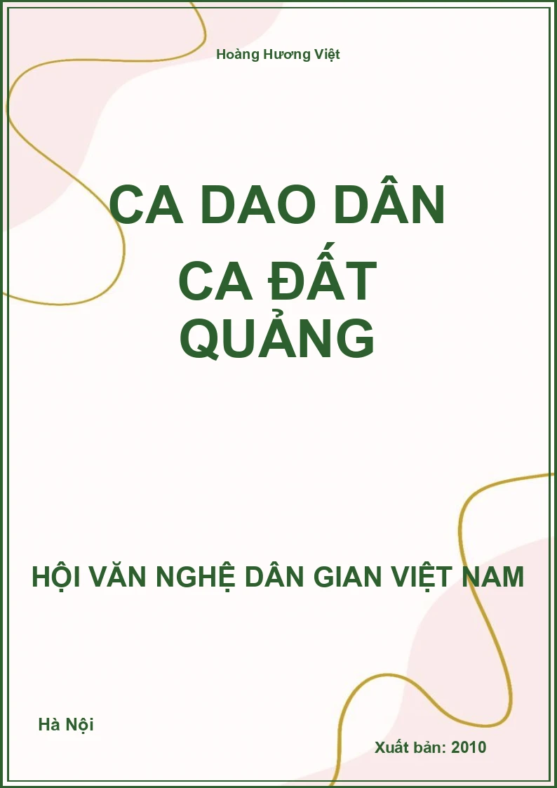 Ca Dao Dân Ca Đất Quảng