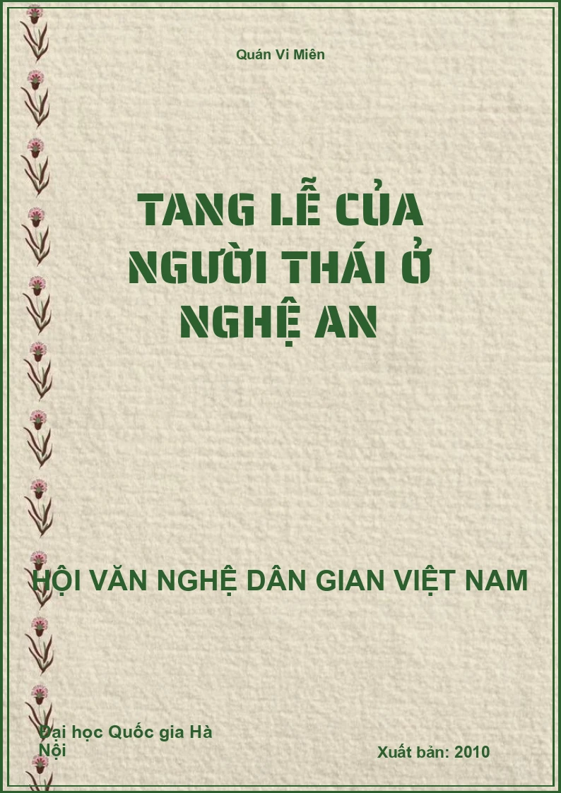 Tang Lễ Của Người Thái Ở Nghệ An