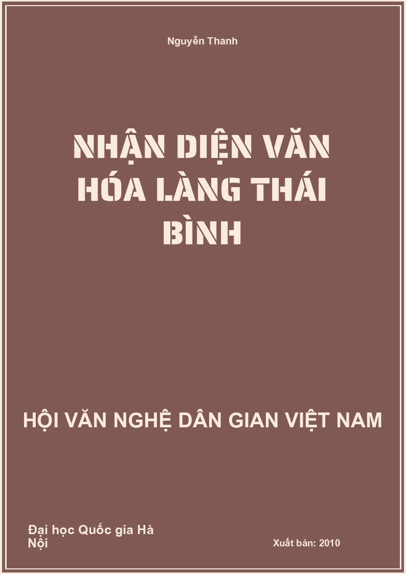 Nhận Diện Văn Hóa Làng Thái Bình