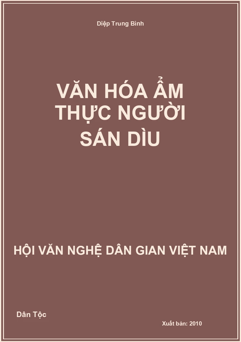 Văn Hóa Ẩm Thực Người Sán Dìu