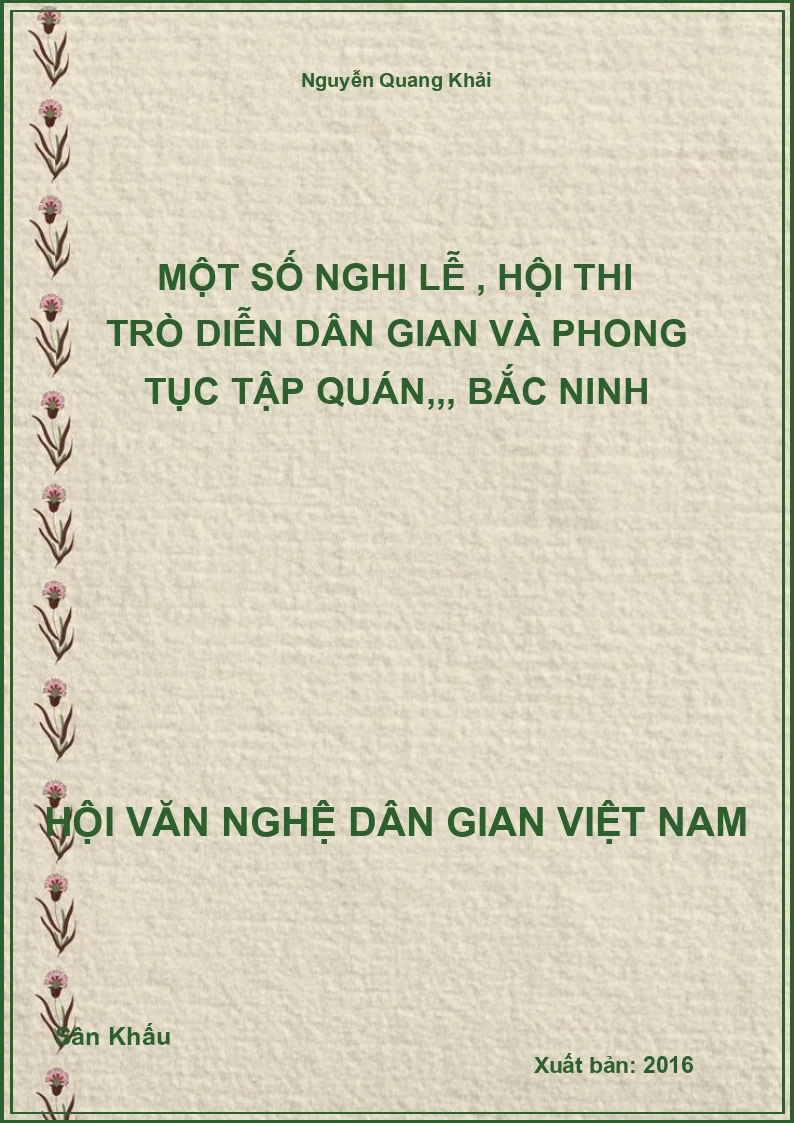 Một Số Nghi Lễ , Hội Thi Trò Diễn Dân Gian Và Phong Tục Tập Quán,,, Bắc Ninh