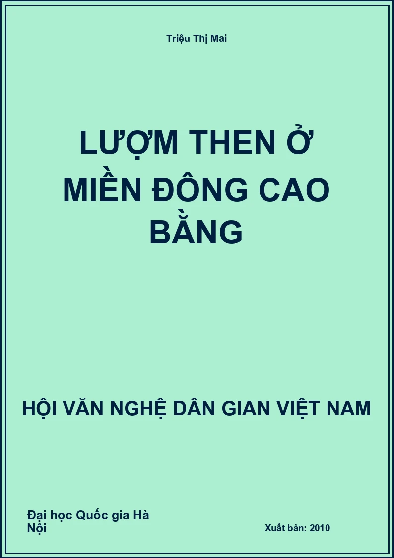 Lượm Then Ở Miền Đông Cao Bằng