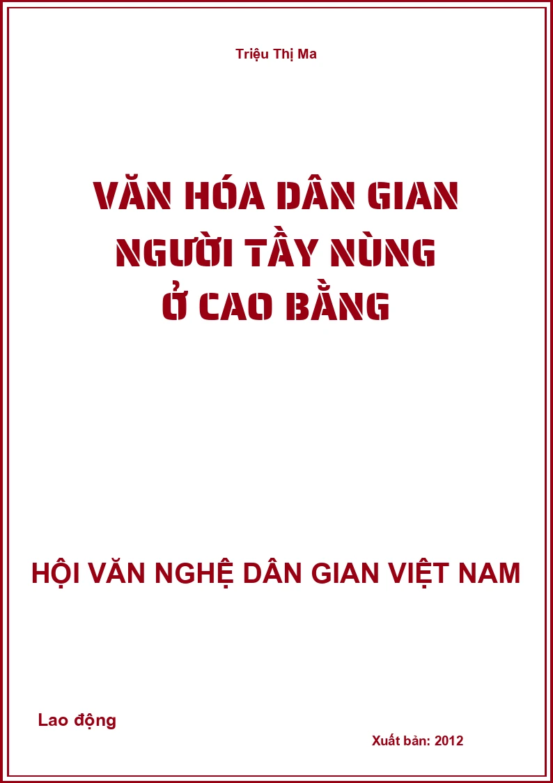 Văn Hóa Dân Gian Người Tầy Nùng Ở Cao Bằng