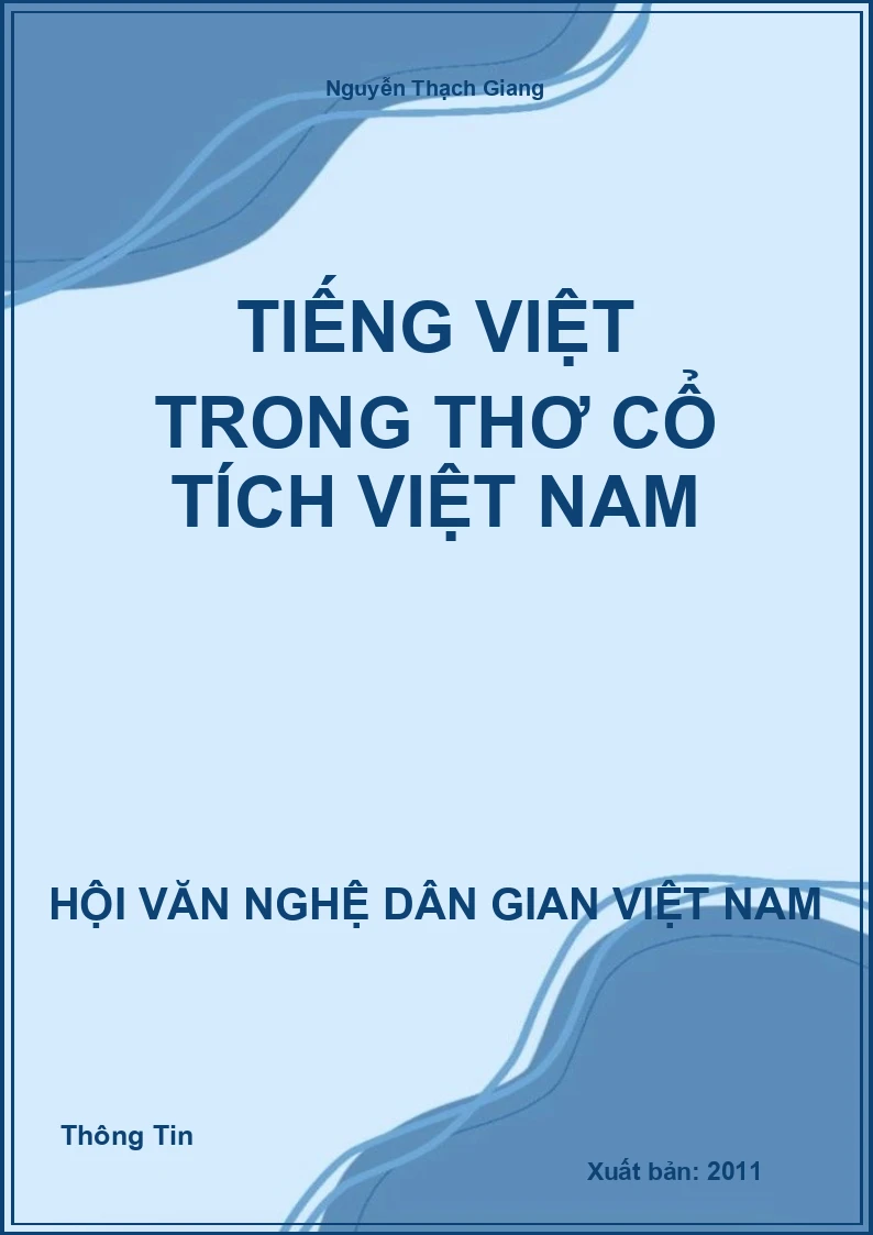 Tiếng Việt Trong Thơ Cổ Tích Việt Nam