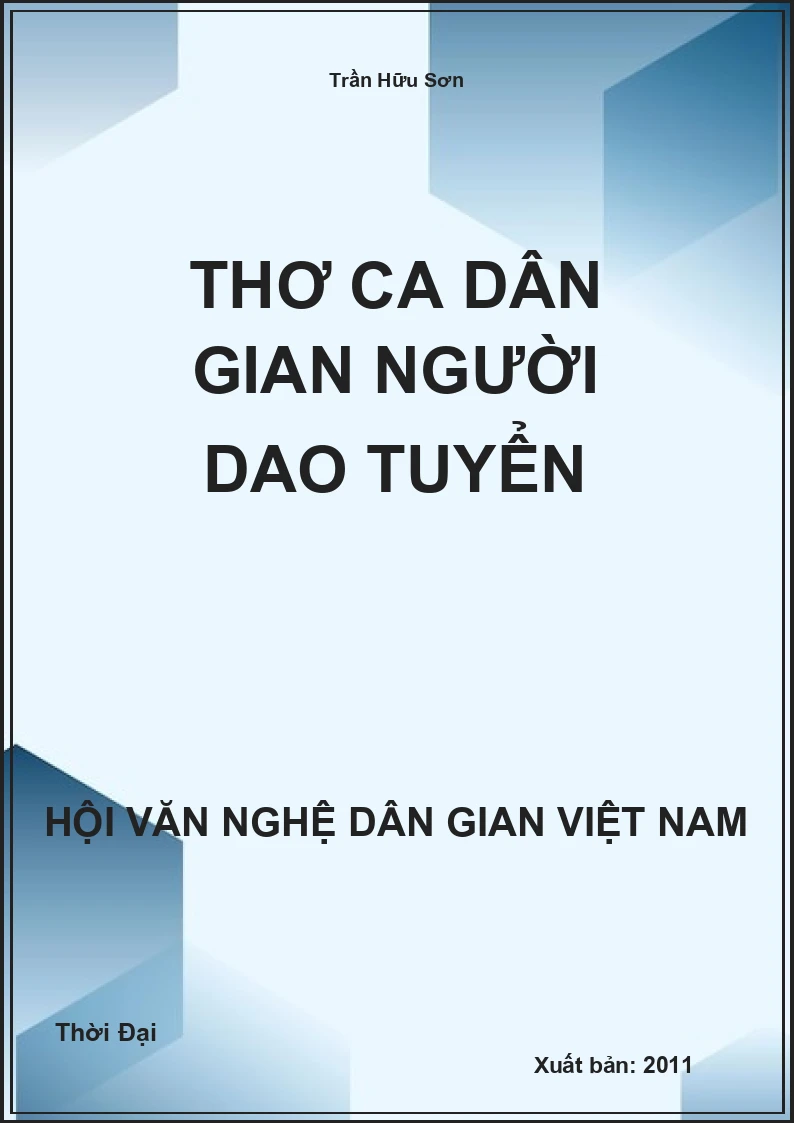 Thơ Ca Dân Gian Người Dao Tuyển