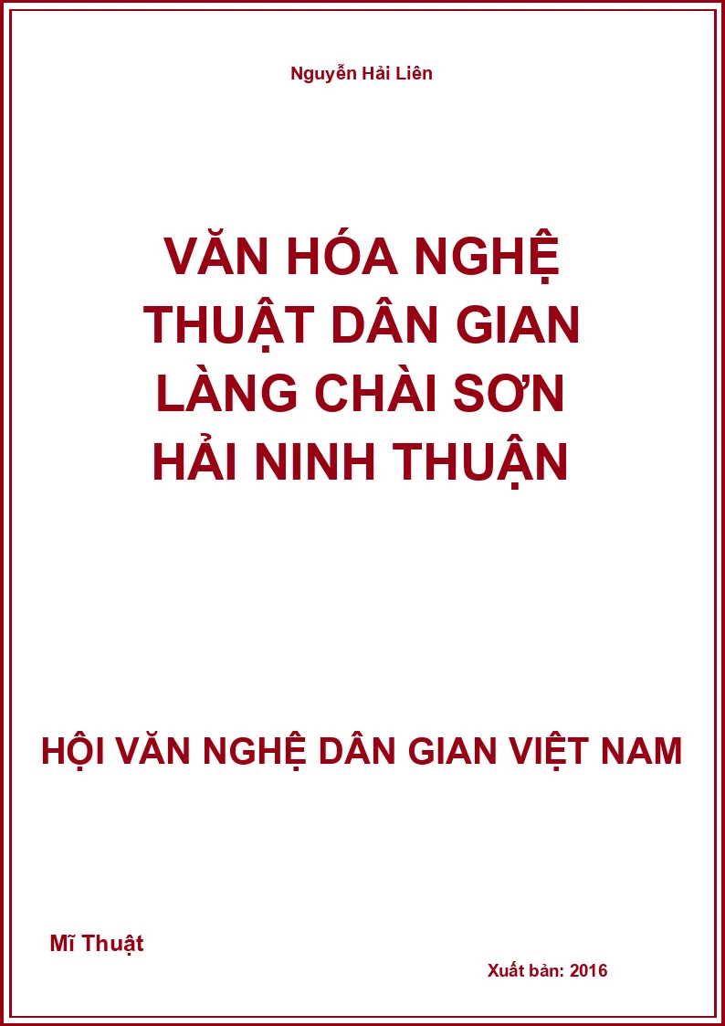 Văn Hóa Nghệ Thuật Dân Gian Làng Chài Sơn Hải Ninh Thuận
