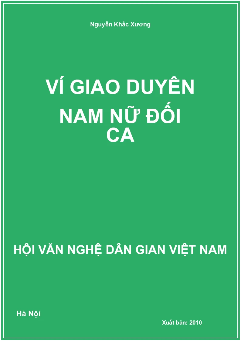 Ví Giao Duyên Nam Nữ Đối Ca