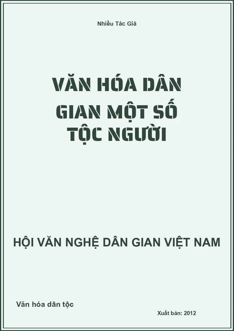Văn Hóa Dân Gian Một Số Tộc Người