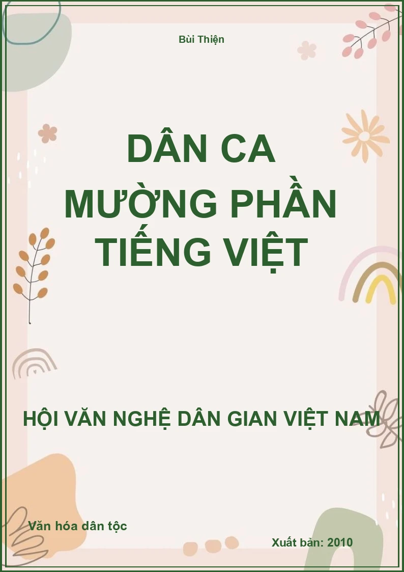 Dân Ca Mường Phần Tiếng Việt