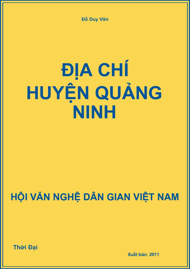 Địa Chí Huyện Quảng Ninh