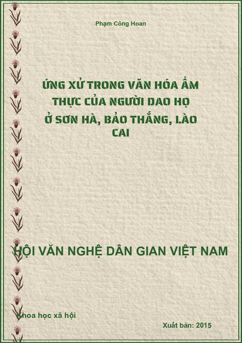 Ứng Xử Trong Văn Hóa Ẩm Thực Của Người Dao Họ Ở Sơn Hà, Bảo Thắng, Lào Cai