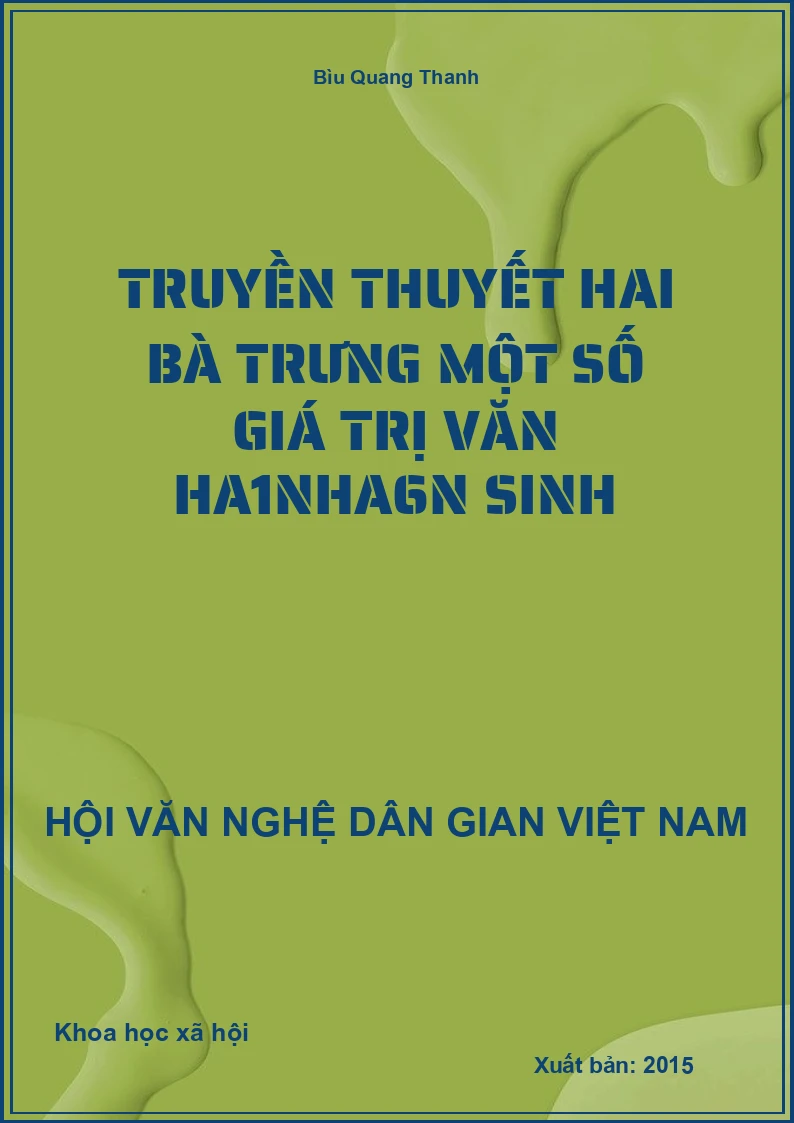 Truyền Thuyết Hai Bà Trưng Một Số Giá Trị Văn Hóa Sinh