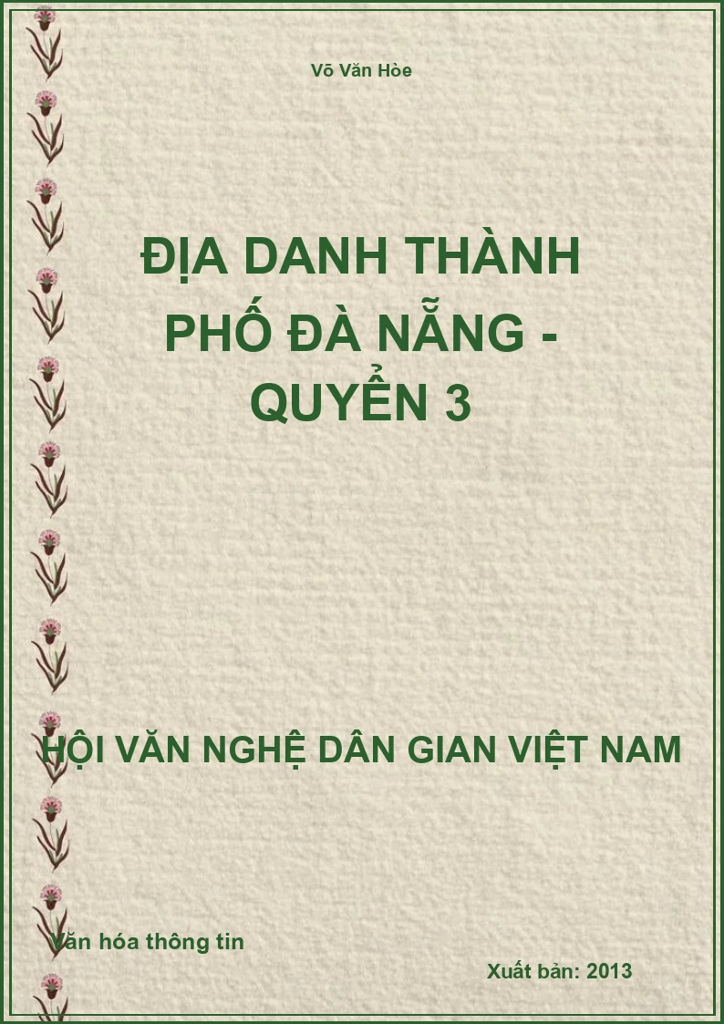 Địa Danh Thành Phố Đà Nẵng - Quyển 3