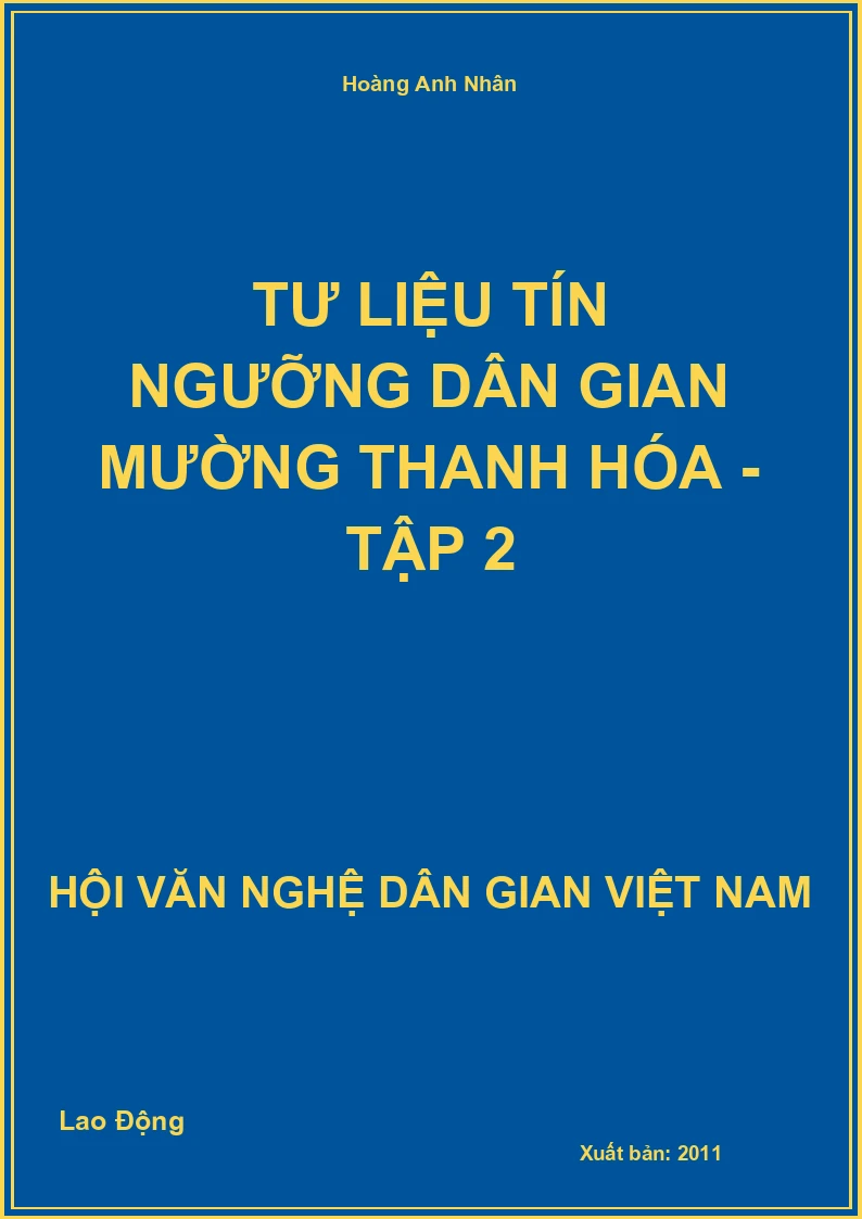 Tư Liệu Tín Ngưỡng Dân Gian Mường Thanh Hóa - Tập 2
