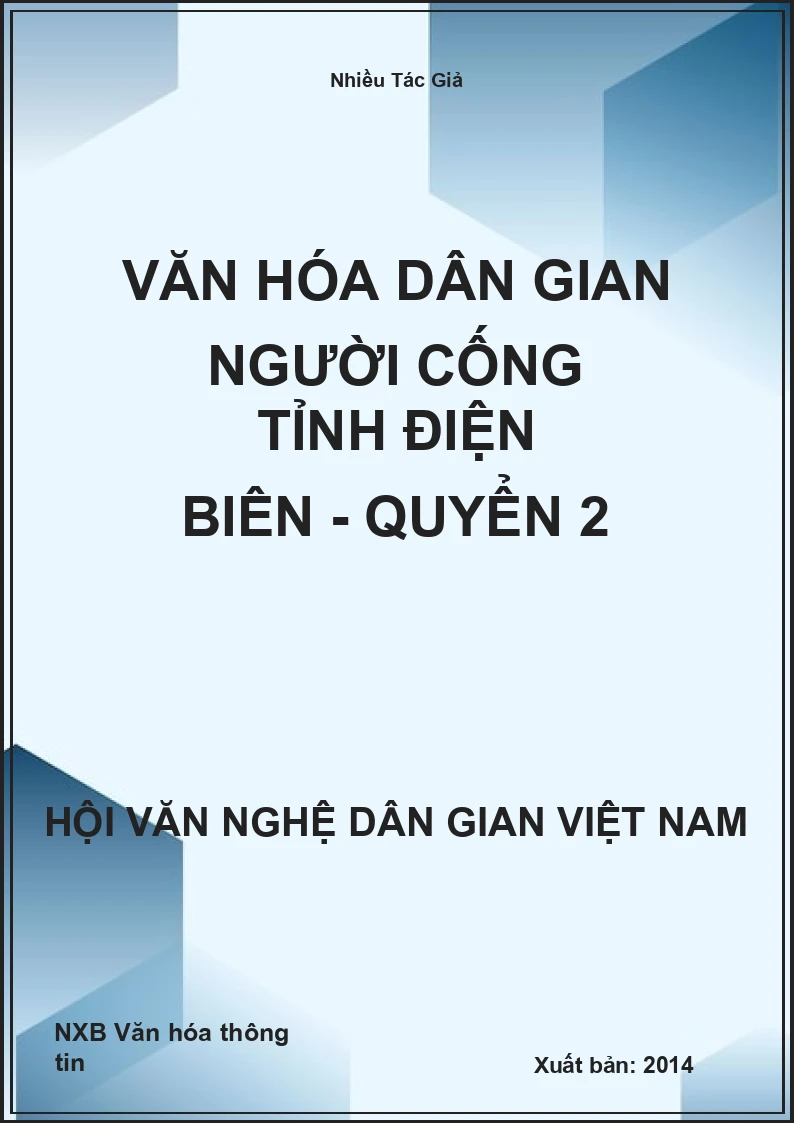 Văn Hóa Dân Gian Người Cống Tỉnh Điện Biên - Quyển 2
