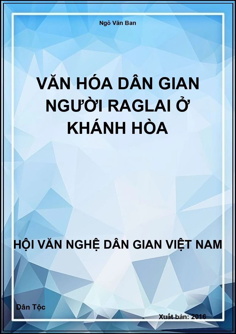 Văn Hóa Dân Gian Người Raglai Ở Khánh Hòa