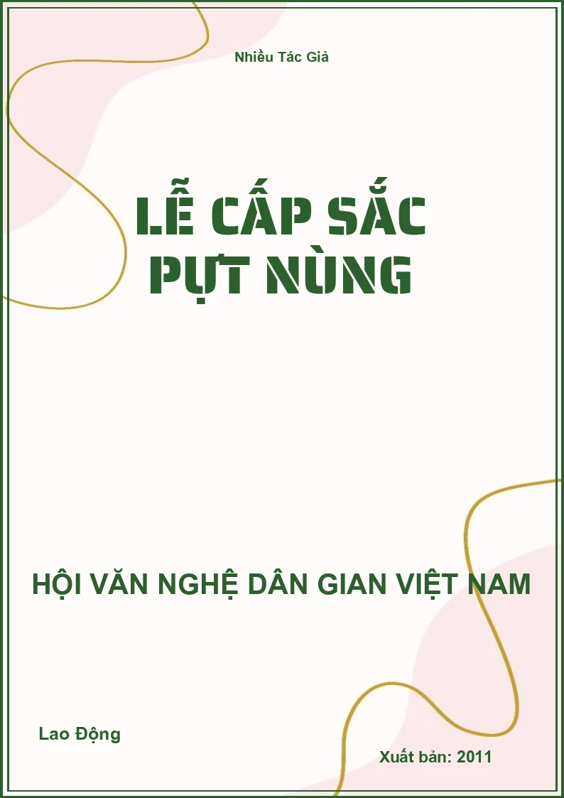 Lễ Cấp Sắc Pựt Nùng