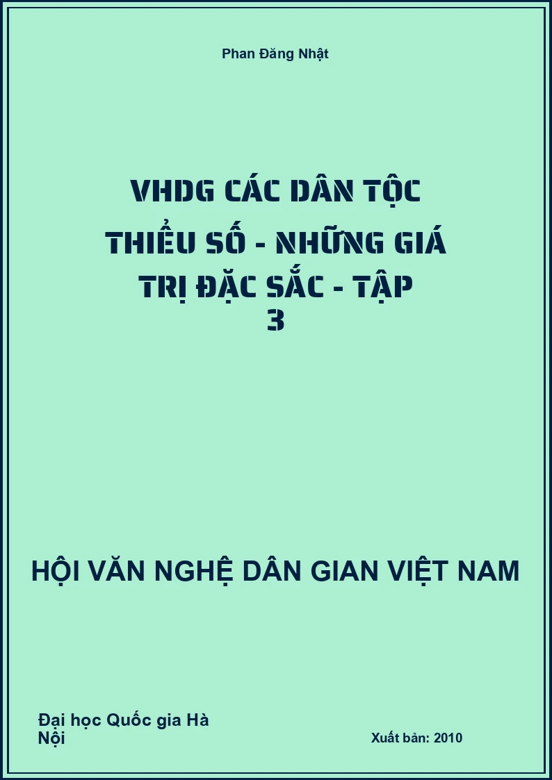 Văn Hóa Dân Gian Các Dân Tộc Thiểu Số - Những Giá Trị Đặc Sắc - Tập 3