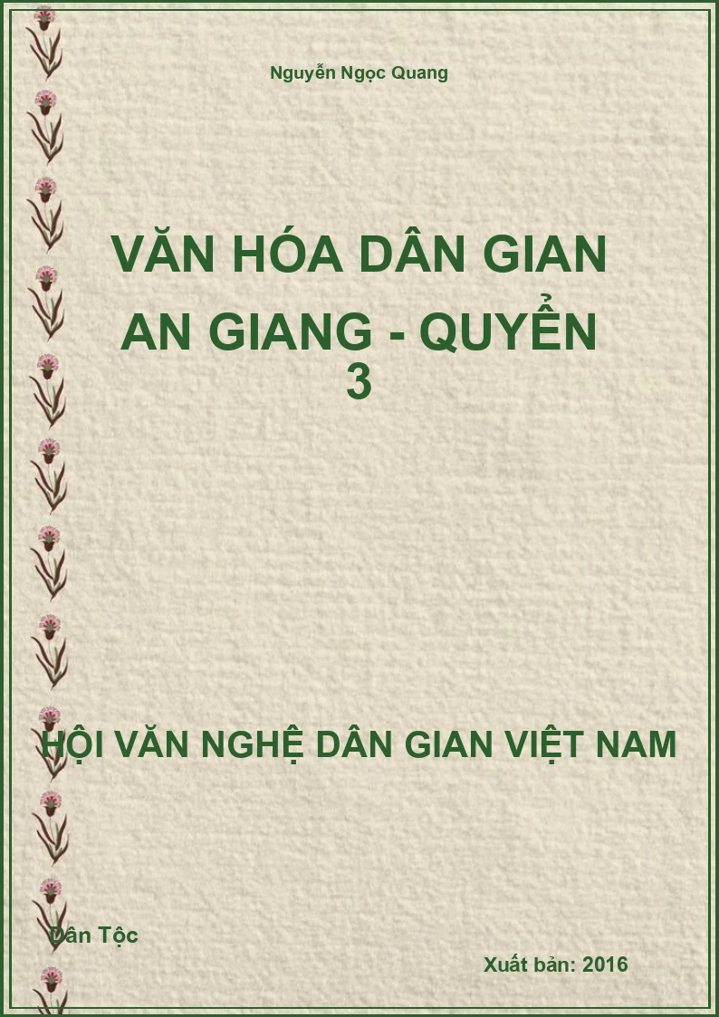 Văn Hóa Dân Gian An Giang - Quyển 3